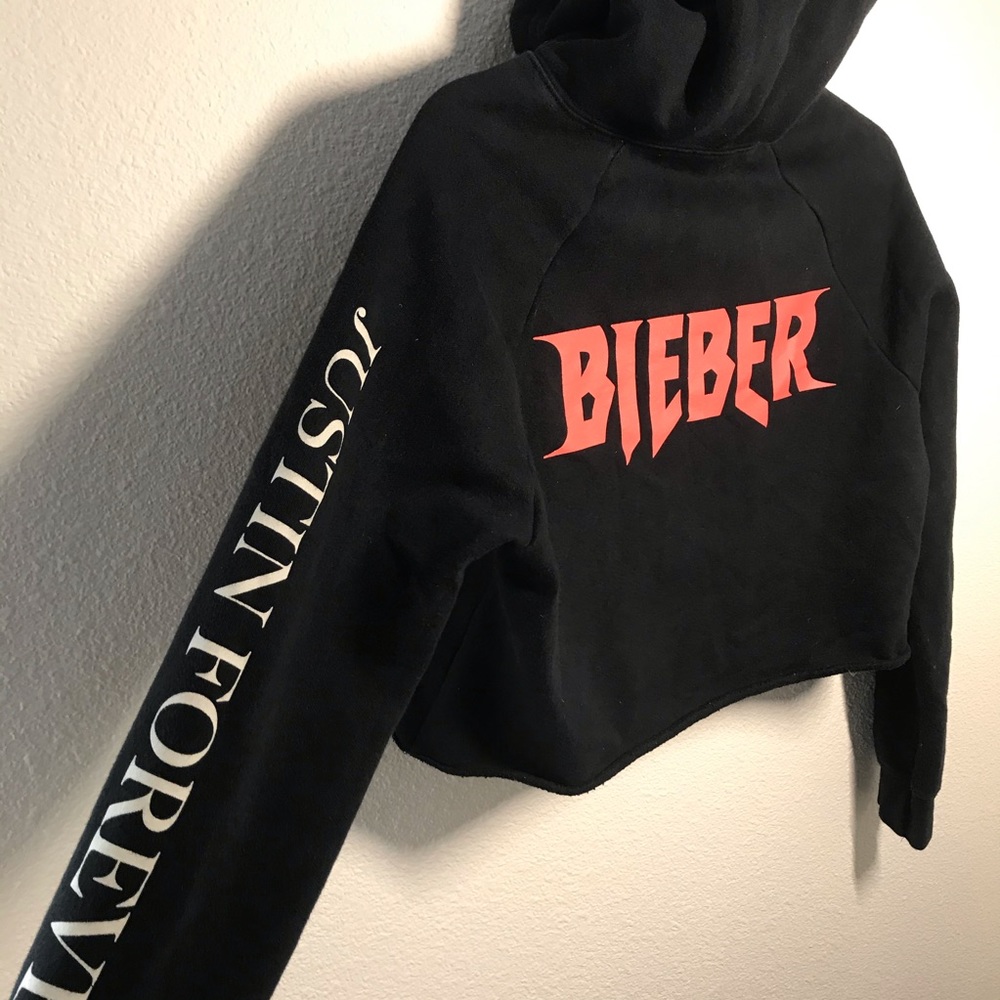 Justin bieber cropped purpose tour hoodie